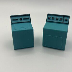 Fisher Price Little People Turquoise Washer & Dryer Set Utility Room. Vintage